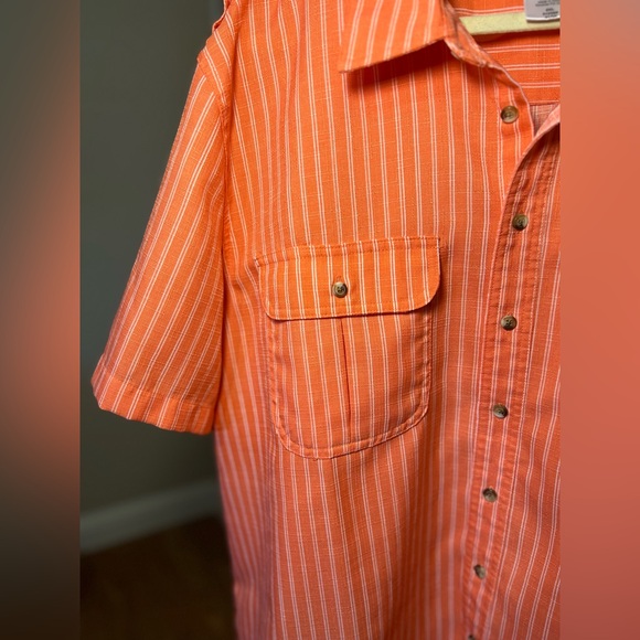 Mens 2XL John Blair,Short-Sleeve Linen-Look Pilot Button Down Shirt - Picture 4 of 5